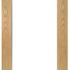 Three Folding Doors & Frame Kit - Walden Oak 2+1 - Clear Glass - Unfinished