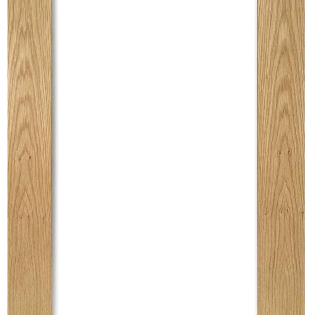 Three Folding Doors & Frame Kit - Walden Oak 3+0 - Clear Glass - Unfinished
