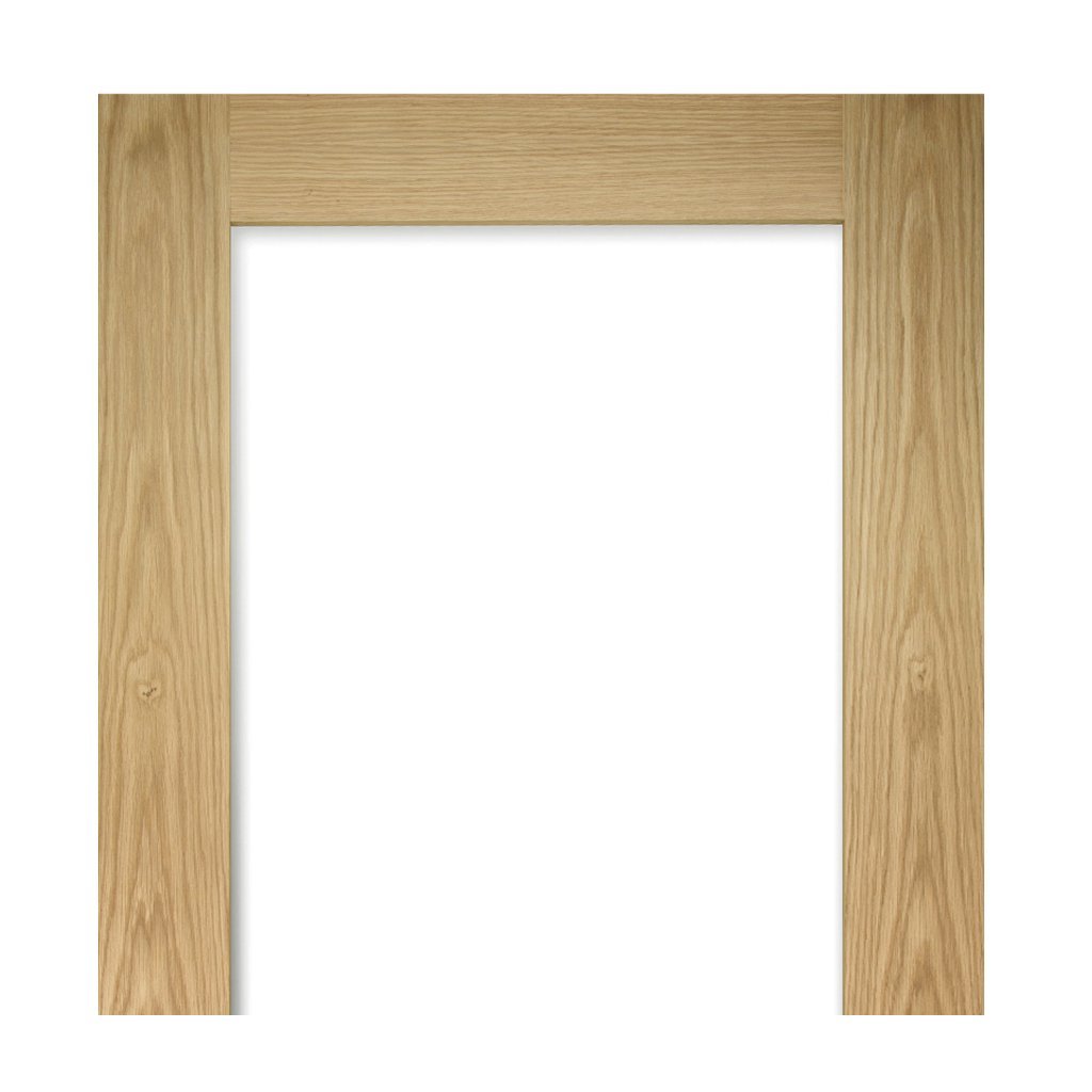 Walden Oak Absolute Evokit Single Pocket Door Detail - Clear Glass - Unfinished