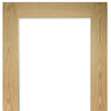 Three Folding Doors & Frame Kit - Walden Oak 2+1 - Clear Glass - Unfinished