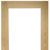 Three Folding Doors & Frame Kit - Walden Oak 3+0 - Clear Glass - Unfinished