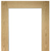 Six Folding Doors & Frame Kit - Walden Oak 3+3 - Clear Glass - Unfinished