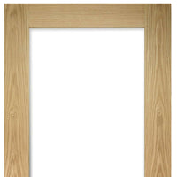Five Folding Doors & Frame Kit - Walden Oak 3+2 - Clear Glass - Unfinished