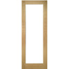 Walden Oak Absolute Evokit Single Pocket Door Detail - Clear Glass - Unfinished