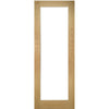 Walden Oak Absolute Evokit Single Pocket Door Detail - Clear Glass - Unfinished