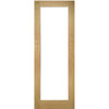 Two Folding Doors & Frame Kit - Walden Oak 2+0 - Clear Glass - Unfinished