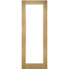 Two Folding Doors & Frame Kit - Walden Oak 2+0 - Clear Glass - Unfinished