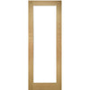 Four Folding Doors & Frame Kit - Walden Oak 3+1 - Clear Glass - Unfinished