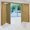 Four Folding Doors & Frame Kit - Walden Oak 2+2 - Unfinished