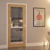 Bespoke Walden Real American Oak Veneer Internal Door - Clear Glass
