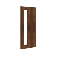 Bespoke Fire Door - Flush American Black Walnut Veneer - 30 Minute Fire Rated - Clear Glass - 06 - Prefinished