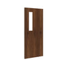 Bespoke Fire Door - Flush American Black Walnut Veneer - 30 Minute Fire Rated - Clear Glass - 08 - Prefinished