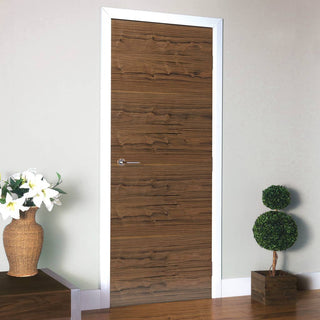 Image: Flush interior walnut veneer door