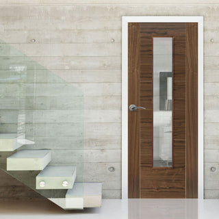 Image: Image of flush walnut inteior door