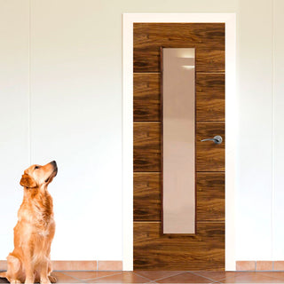 Image: Image of flush walnut inteior door