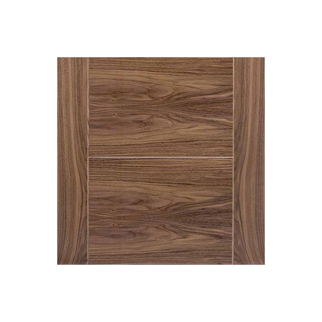 Bespoke Thruslide Vancouver Walnut 5P Flush Door - 2 Sliding Doors and Frame Kit - Prefinished