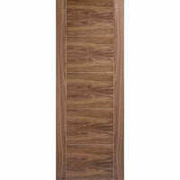 Bespoke Thruslide Surface Vancouver Walnut 5P Flush Door - Prefinished Sliding Double Door and Track Kit