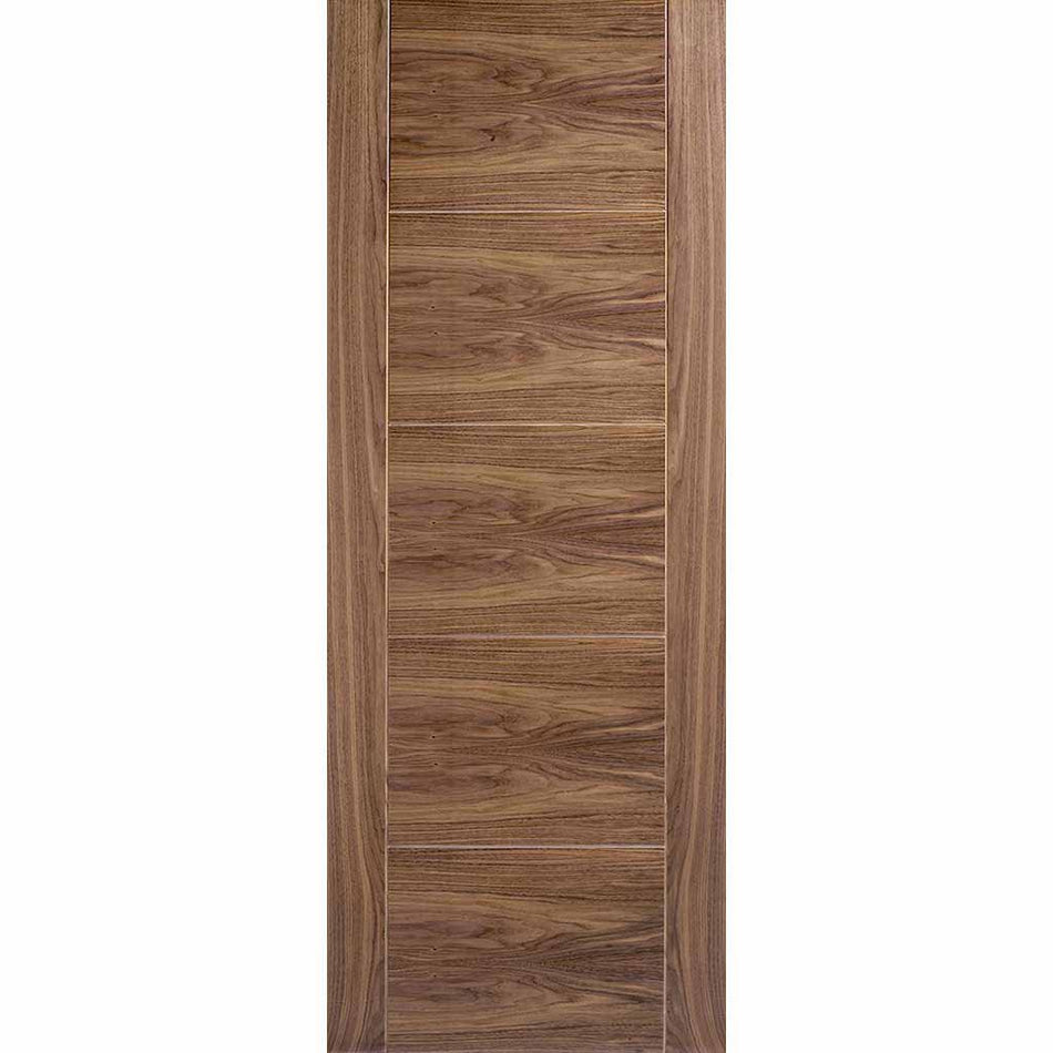 Bespoke Thruslide Vancouver Walnut 5P Flush Door - 3 Sliding Doors and Frame Kit - Prefinished