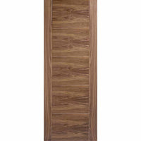 Minimalist Wardrobe Door & Frame Kit - Two Vancouver 5 Panel Flush Walnut Doors - Prefinished