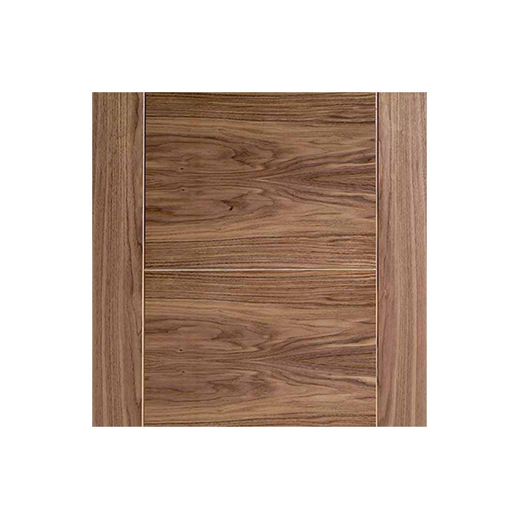 Four Sliding Doors and Frame Kit - Vancouver 5 Pane Flush Walnut Door - Prefinished