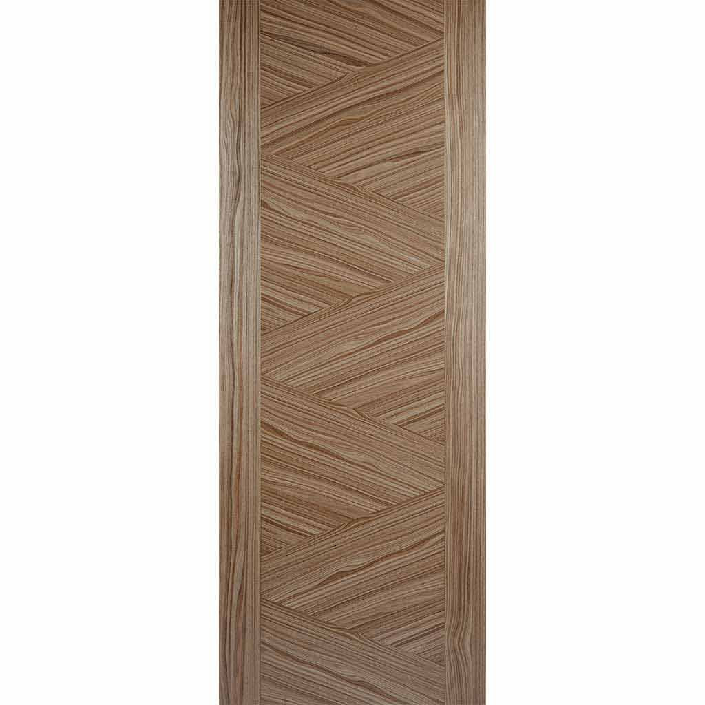 Bespoke Zeus Walnut Flush Door - 2 Door Wardrobe and Frame Kit - Prefinished