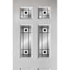 White PVC washington door with grained faces 4 decraresin 3 style toughened glass 