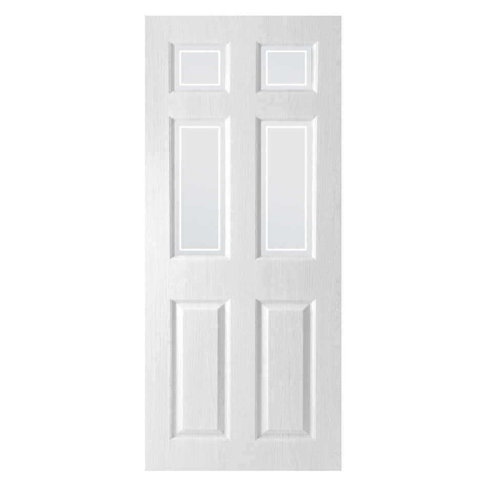 White PVC door on white background