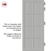 Perth 8 Panel Solid Wood Internal Door Pair UK Made DD6318  - Eco-Urban® Mist Grey Premium Primed
