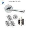 Weser Round Rose Bathroom Handle Pack