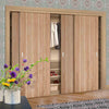 Minimalist Wardrobe Door & Frame Kit - Four Wexford Oak Panel Doors - Unfinished