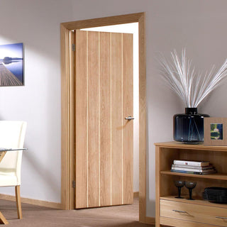 Image: LPD Joinery Fire Door, Wexford Oak Panel - 1/2 hour Fire Rated