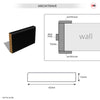 Made to Size Single Interior Black Primed MDF Door Lining Frame and Simple Architrave Set
