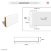 Made to Size Double Interior White Primed Door Lining Frame and Simple Architrave Set - For 30 Minute Fire Doors