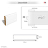 Made to Size Single Interior White Primed MDF Frame and Simple Architrave Set - For 30 Minute Fire Doors