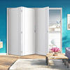 Three Folding Doors & Frame Kit - Forli White Flush 3+0 - Aluminium Inlay - Prefinished