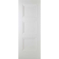 Double Sliding Door & Wall Track - Amsterdam 3 Panel Doors - White Primed