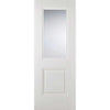 Two Folding Doors & Frame Kit - Arnhem 1 Pane 1 Panel 2+0 - Clear Glass - White Primed