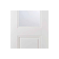 Three Folding Doors & Frame Kit - Arnhem 1 Pane 1 Panel 3+0 - Clear Glass - White Primed