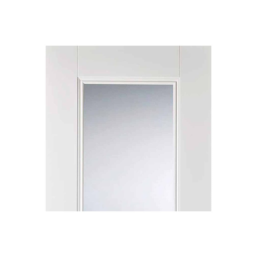 Three Folding Doors & Frame Kit - Arnhem 1 Pane 1 Panel 3+0 - Clear Glass - White Primed