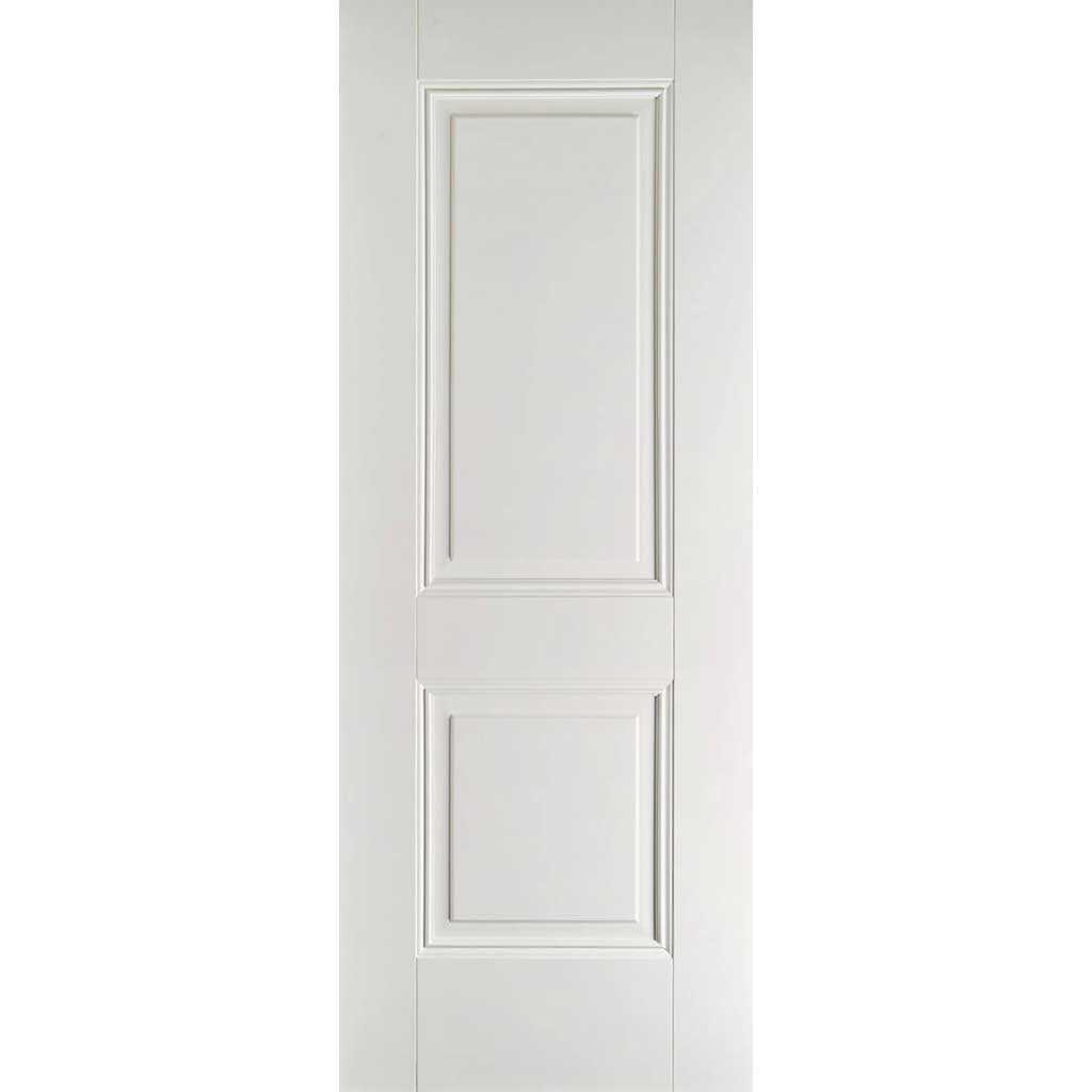 Single Sliding Door & Wall Track - Arnhem 2 Panel Door - White Primed