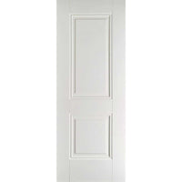 Double Sliding Door & Wall Track - Arnhem 2 Panel Doors - White Primed