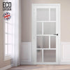 Handmade Eco-Urban Kochi 8 Pane Solid Wood Internal Door UK Made DD6415SG Frosted Glass - Eco-Urban® Cloud White Premium Primed