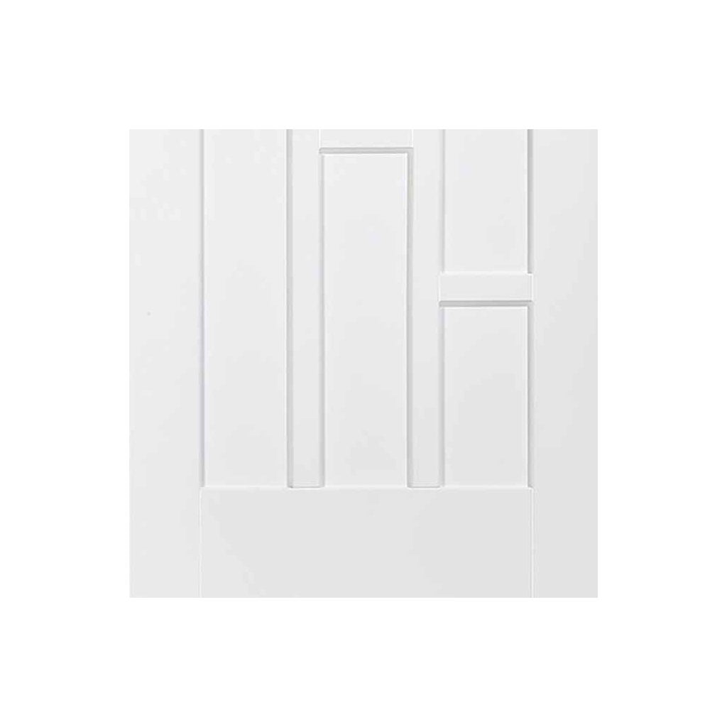 Single Sliding Door & Wall Track - Coventry Panel Door - White Primed