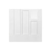 Two Sliding Doors and Frame Kit - Coventry Door - Clear Glass - White Primed