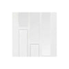Four Sliding Doors and Frame Kit - Coventry Door - Clear Glass - White Primed
