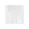 Single Sliding Door & Wall Track - Coventry Door - Clear Glass - White Primed