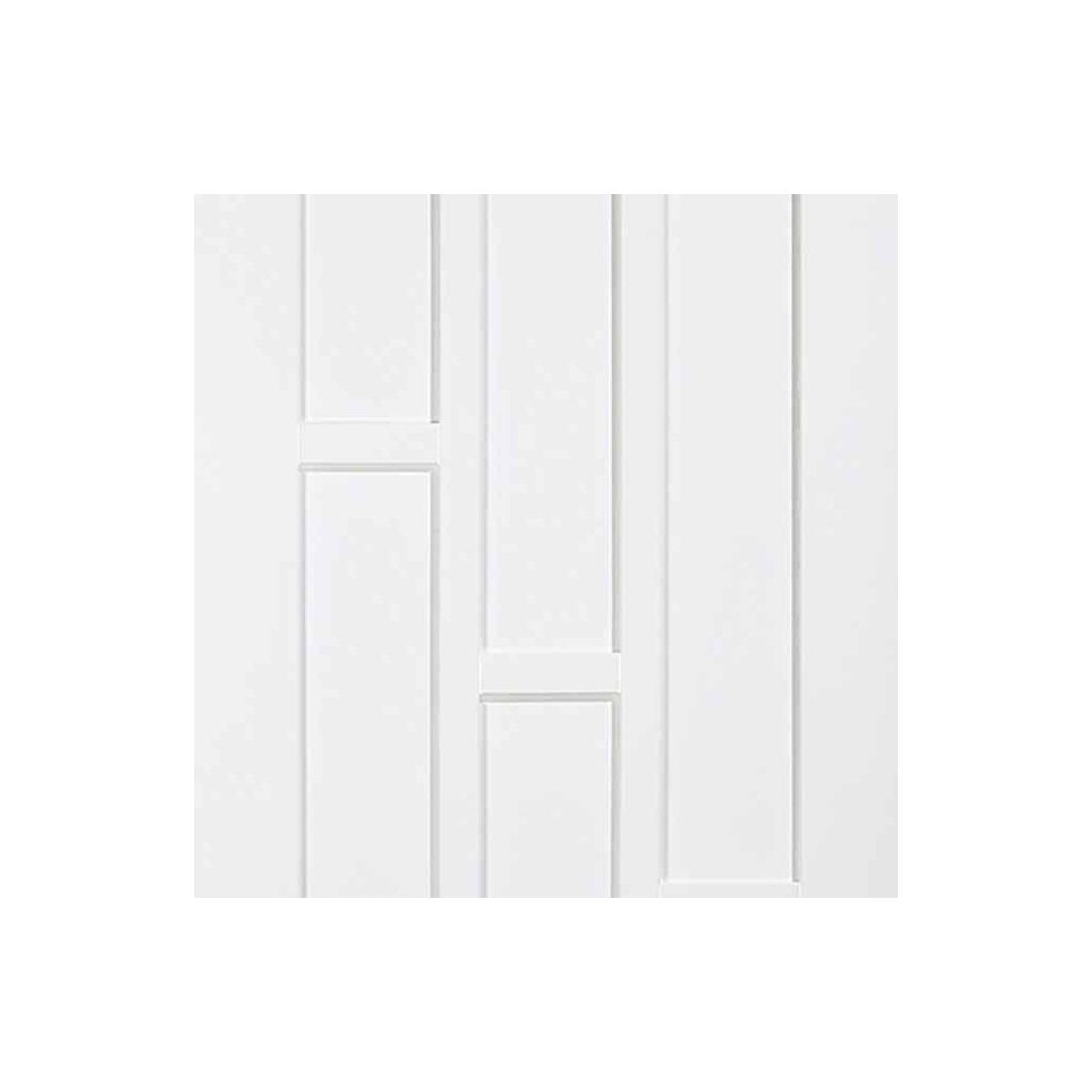 Single Sliding Door & Wall Track - Coventry Panel Door - White Primed