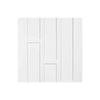 Single Sliding Door & Wall Track - Coventry Panel Door - White Primed
