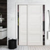 Two Sliding Maximal Wardrobe Doors & Frame Kit - Coventry White Primed Shaker Door