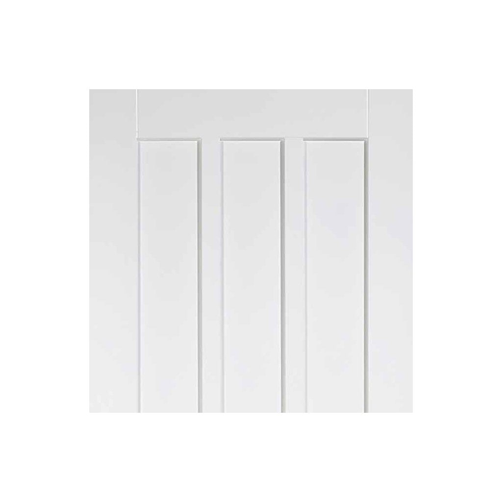 Single Sliding Door & Wall Track - Coventry Panel Door - White Primed